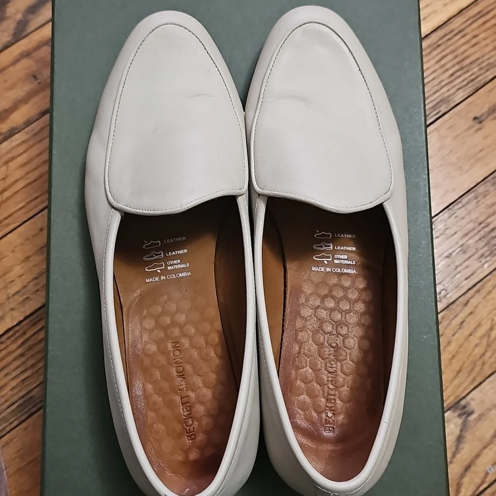Beckett Simonon Greta Belgian Loafers Size 8 In Dove - Picture 2 of 7